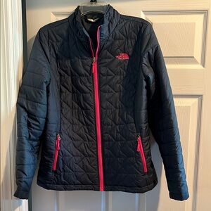The North Face Women's Navy Jacket with Pink Zippers